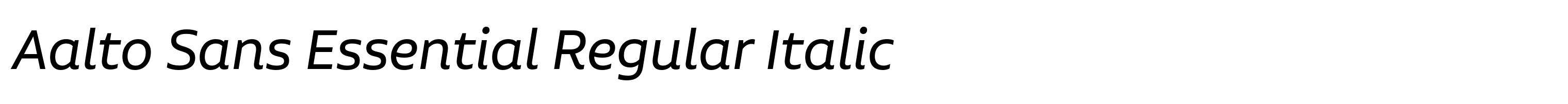 Aalto Sans Essential Regular Italic